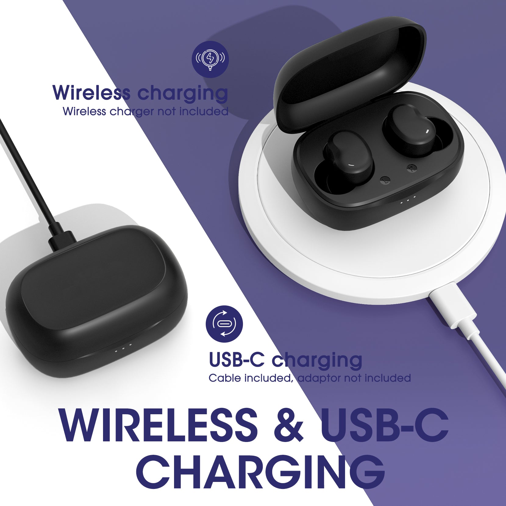 mpow Wireless Earbuds, V1 Bluetooth Earbuds in-Ear with Stereo Sound