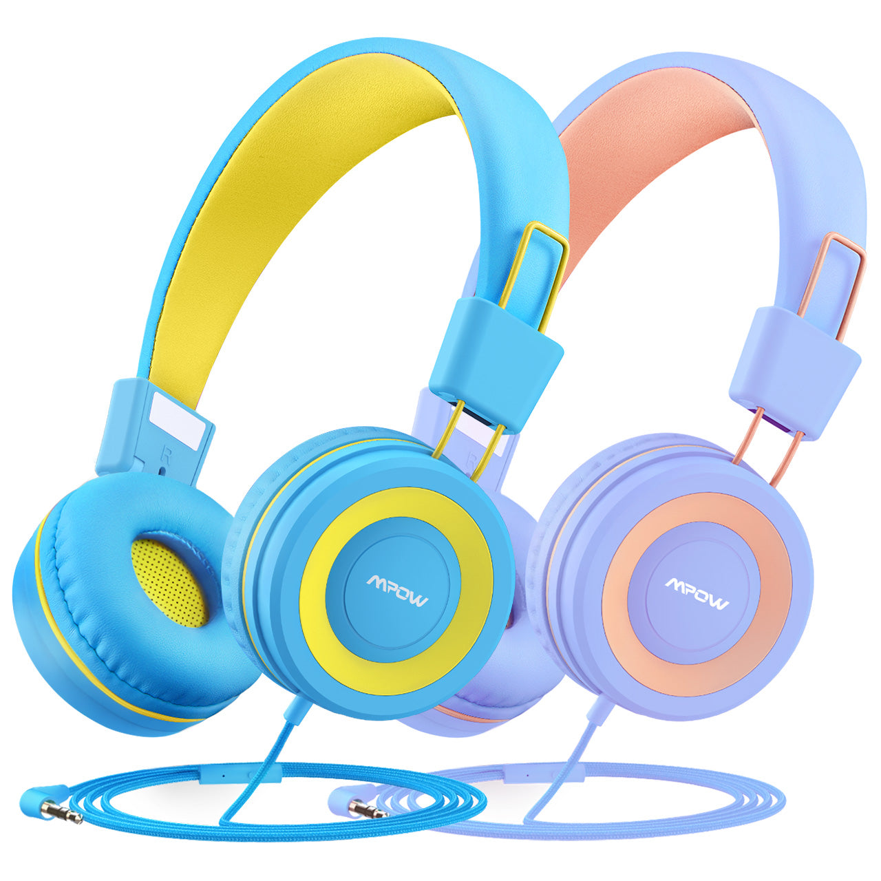 Mpow CH8 Kids Headphones with Microphone 2 Pack