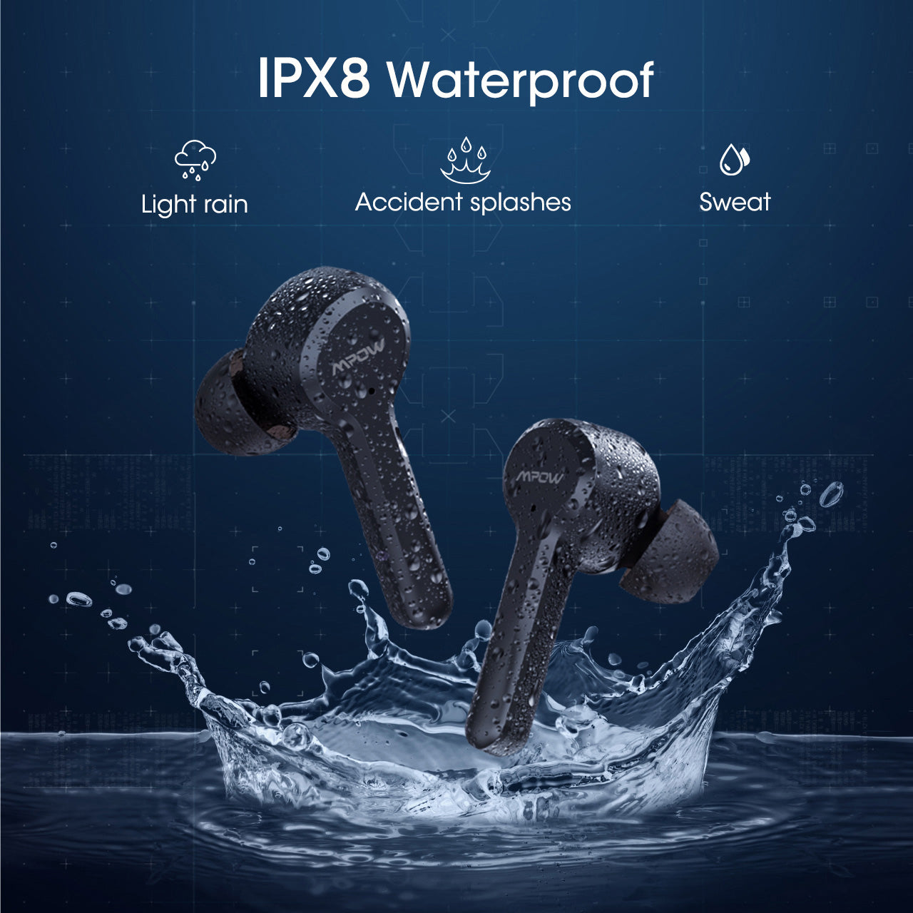 Mpow M9 Wireless Earbuds with 4 Mics Noise Cancellation